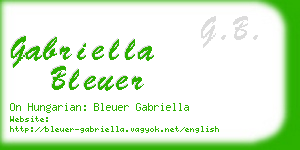 gabriella bleuer business card